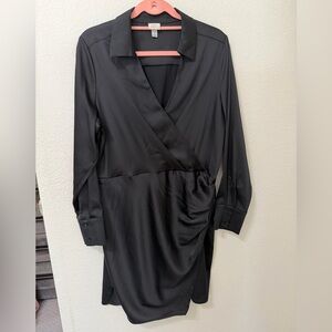 A New Day Black Satin Dress